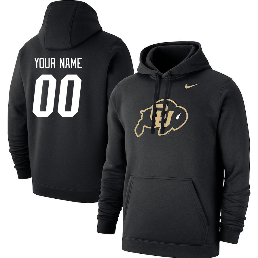 Custom Colorado Buffaloes Name And Number College Hoodie-Black - Click Image to Close
